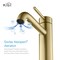 Kibi Circular Single Handle Bathroom Vessel Sink Faucet with Pop Up Drain C-KBF1009BG-KPW101BG - alternate 6